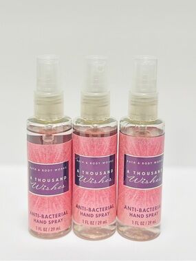 Bath & Body Works A Thousand Wishes Pink Anti-Bacterial Hand Spray Trio